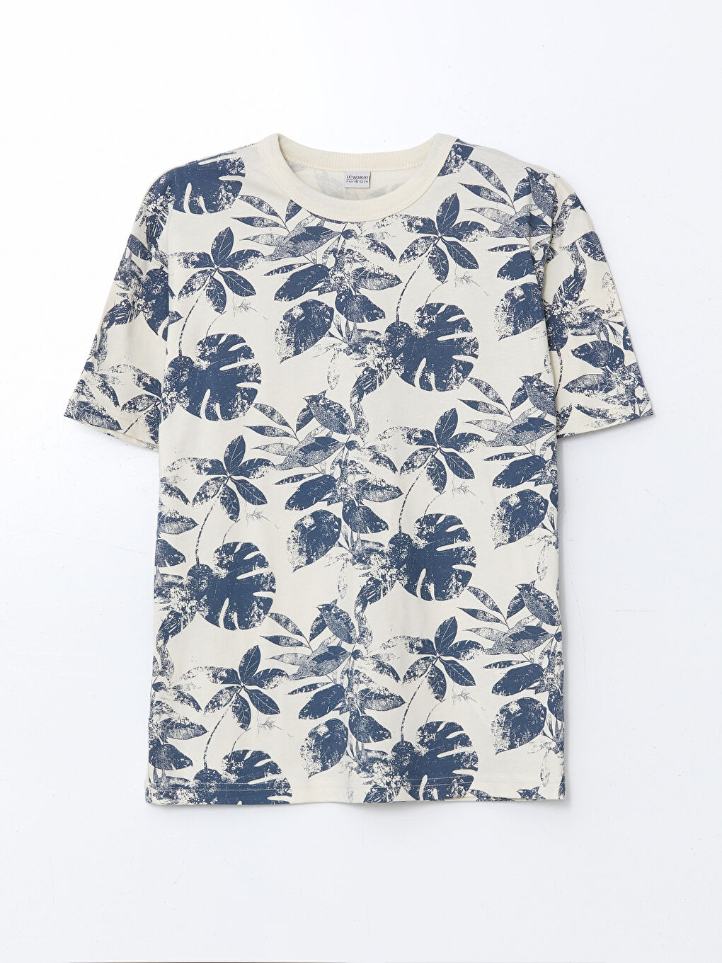 Bej Bisiklet Yaka Erkek Çocuk Tişört