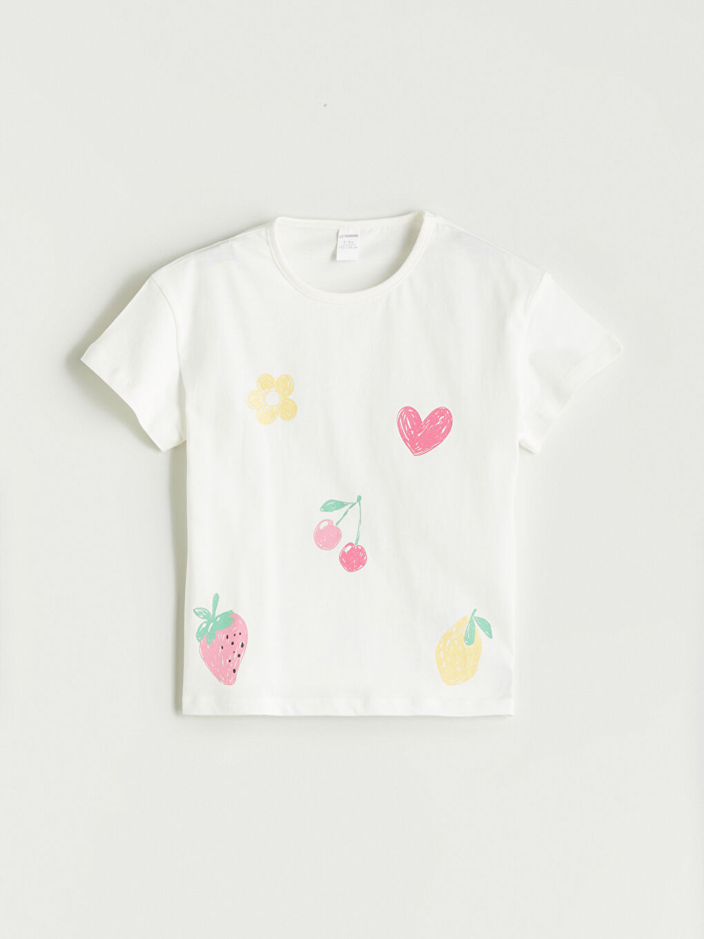 Crew Neck Printed Jersey Girls' T-Shirt -S5BO25Z1-R9J