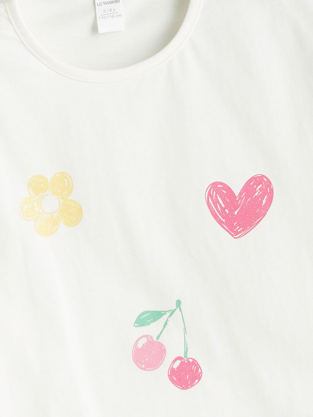 Crew Neck Printed Jersey Girls' T-Shirt -S5BO25Z1-R9J