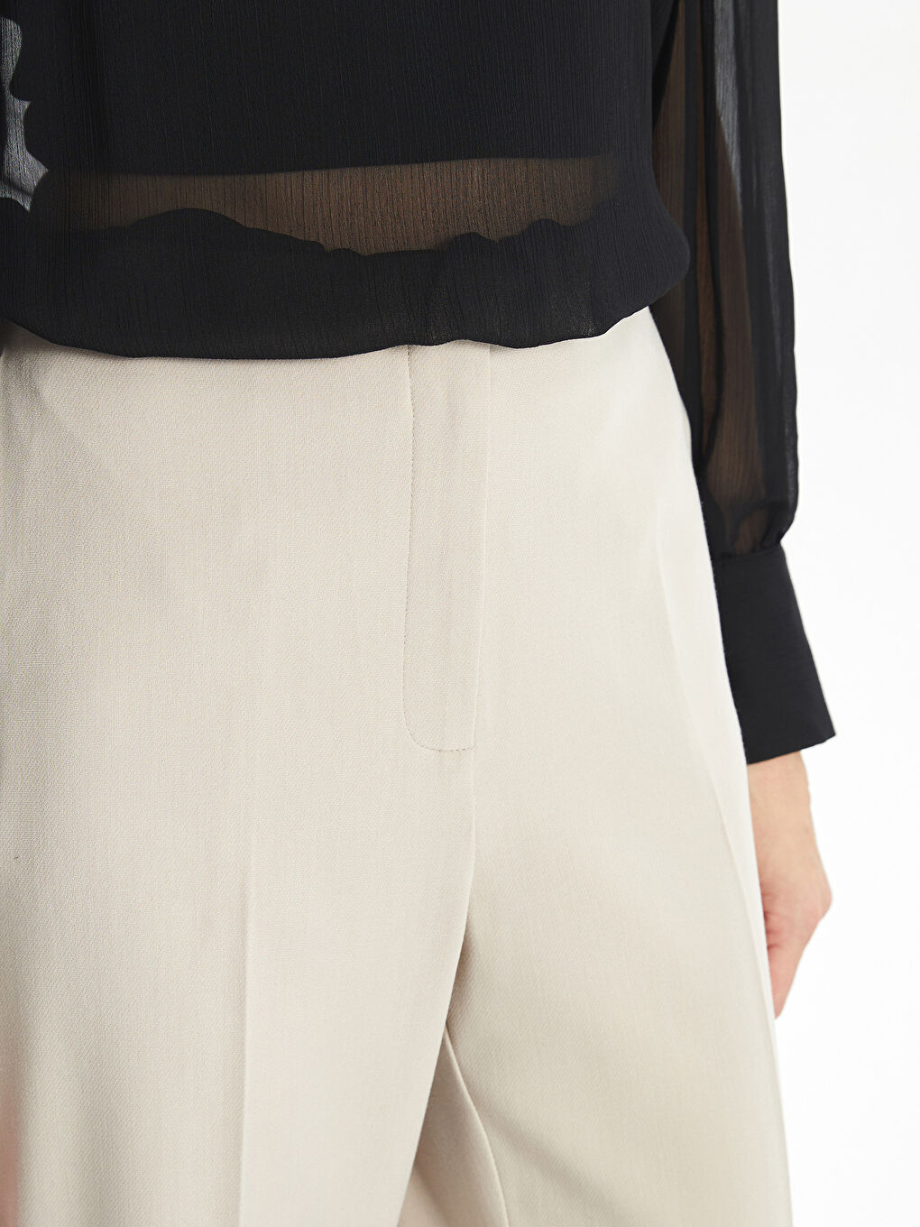 Standard Fit Pleated Women's Trousers -S5BO28Z8-FGB