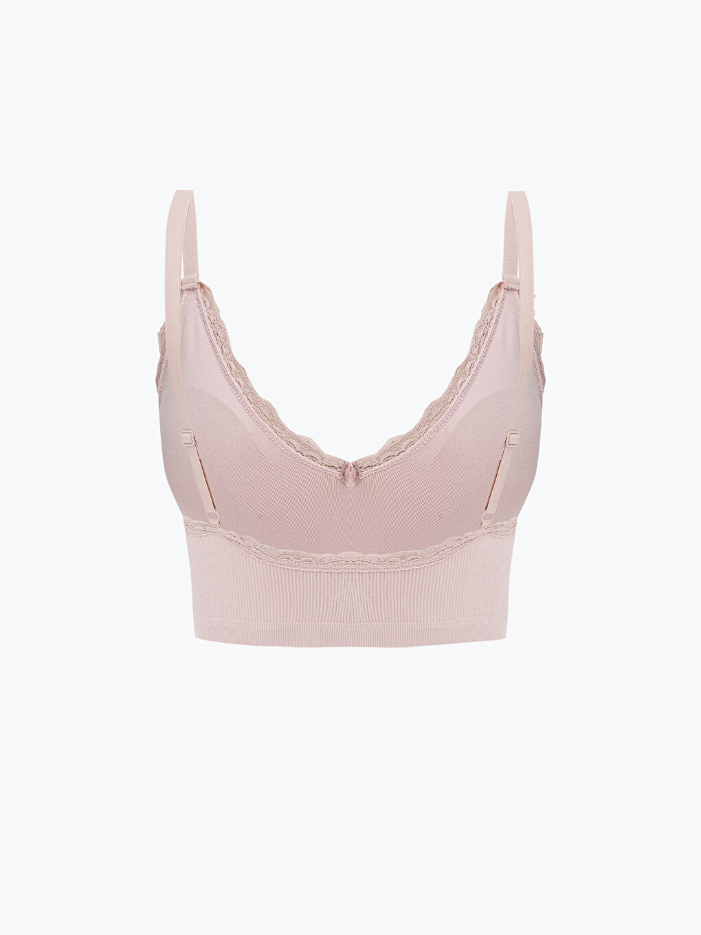 Lila Balensiz Dolgusuz Dantel Detaylı Büstiyer-1