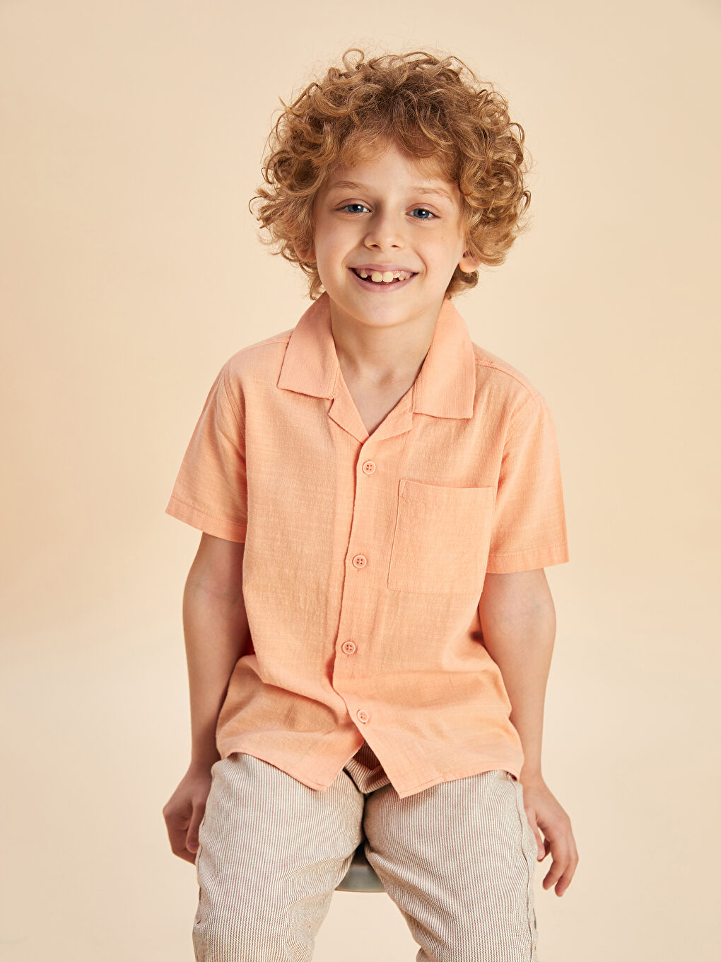Boy ORANGE Shirt -S5BO70Z1-G6Y