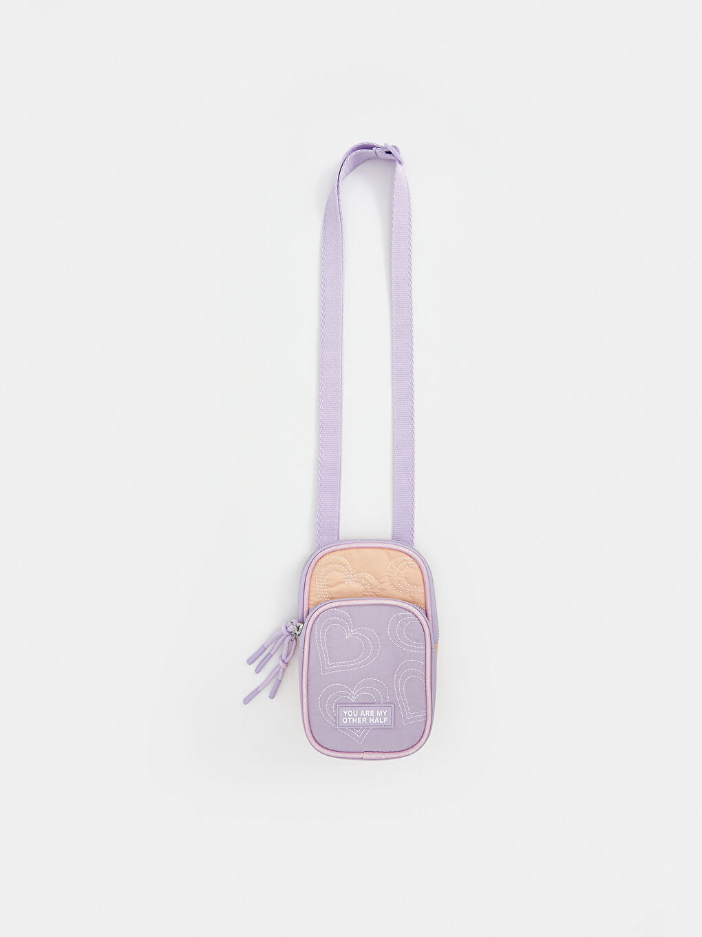 Heart Embroidered Girls' Shoulder Bag -S5BO75Z4-G3W