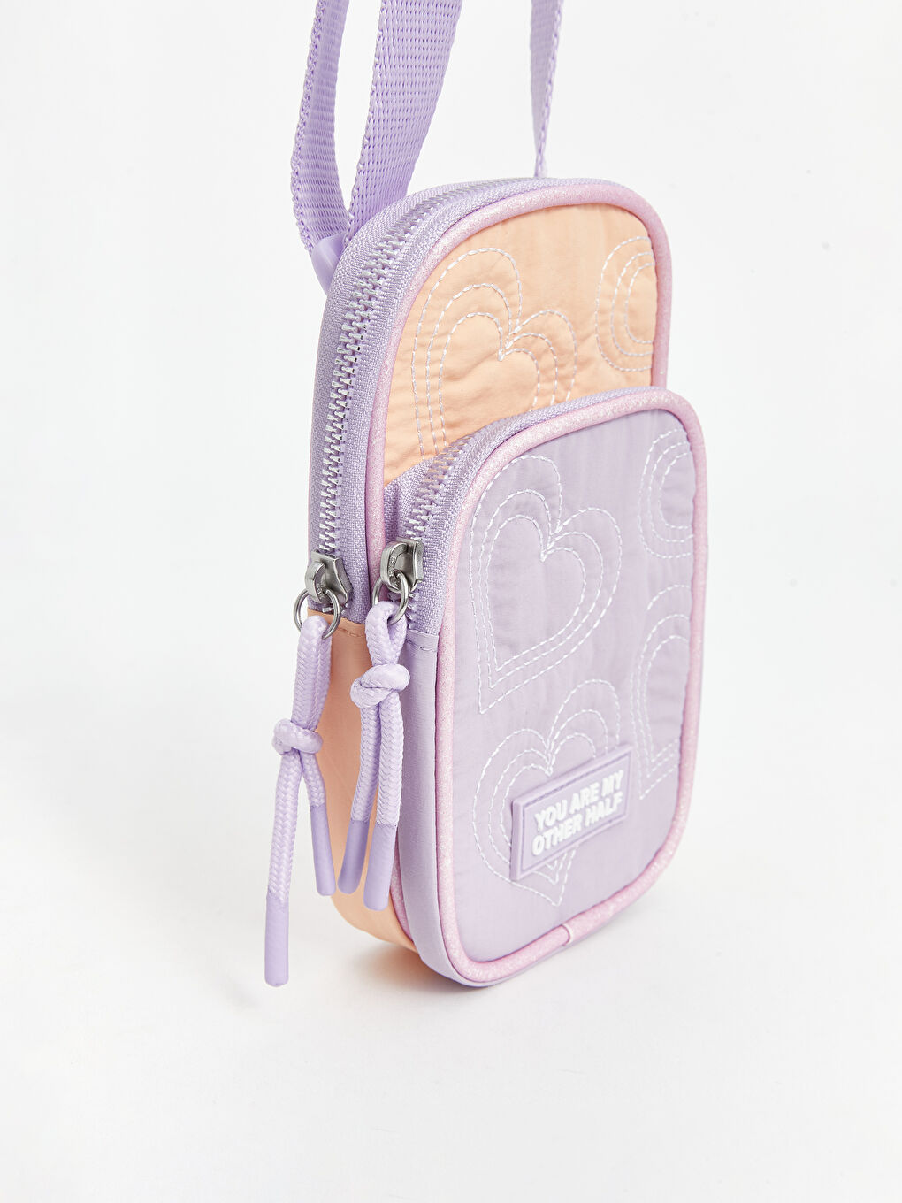 Heart Embroidered Girls' Shoulder Bag -S5BO75Z4-G3W