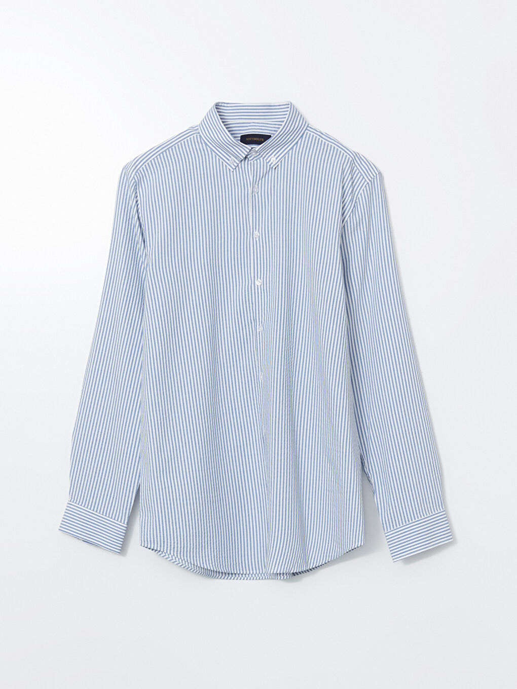 Mavi Regular Fit Uzun Kollu Çizgili Erkek Gömlek-4