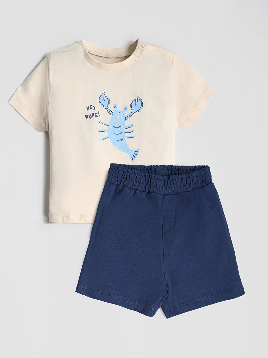 LC WAIKIKI Crew Neck Baby Boys T-Shirt and Shorts 2 Pack -S5BQ20Z1-YMU