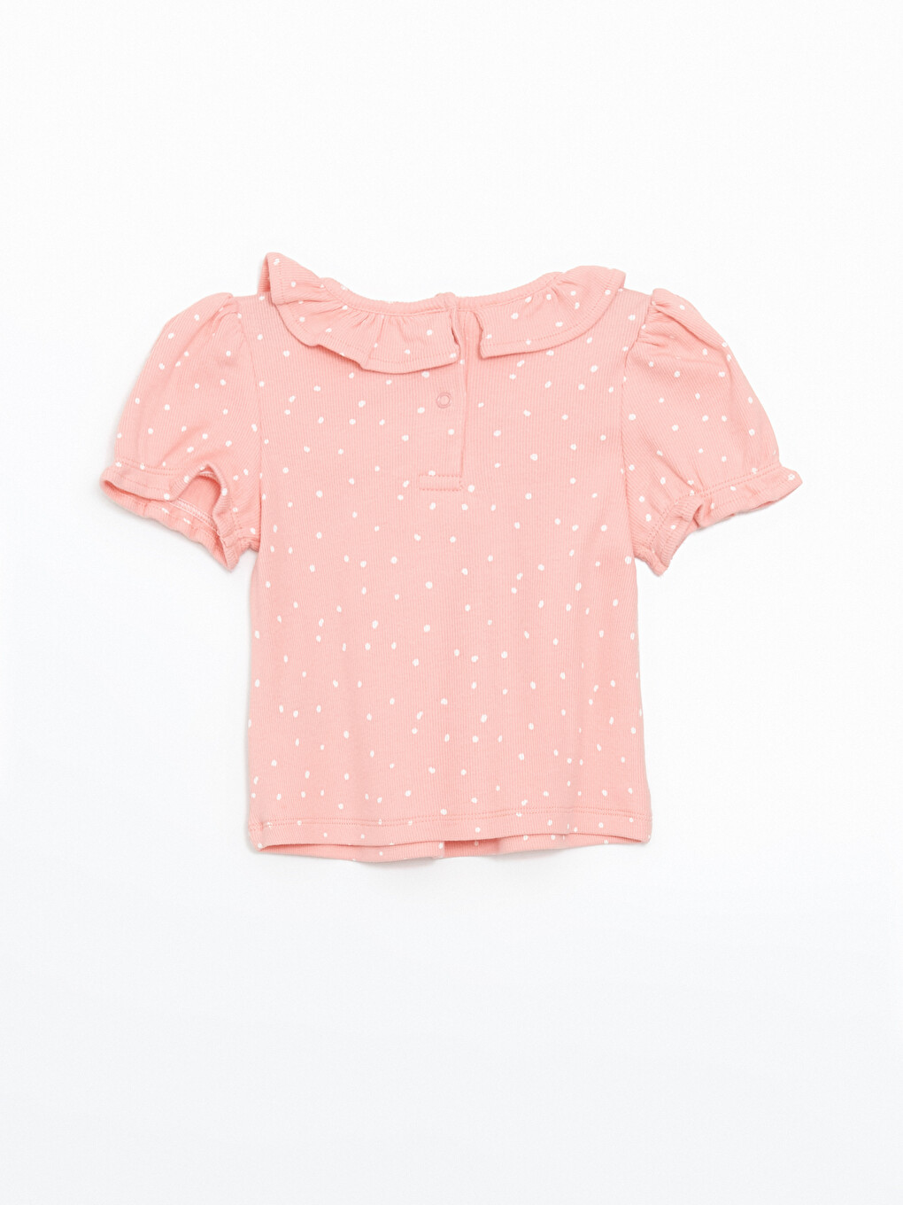 Pembe Fırfırlı Kız Bebek Tişört-1