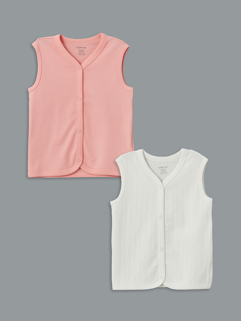 Cotton Basic Girl'S Baby Vest 2-Pack -S5BR06Z1-FDU