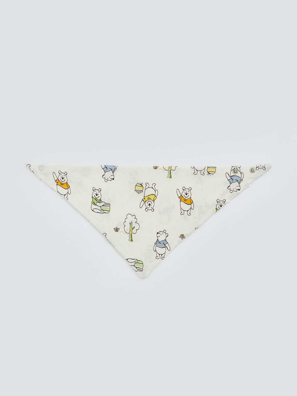 Ekru Winnie the Pooh Baskılı Erkek Bebek Çıtçıtlı Body