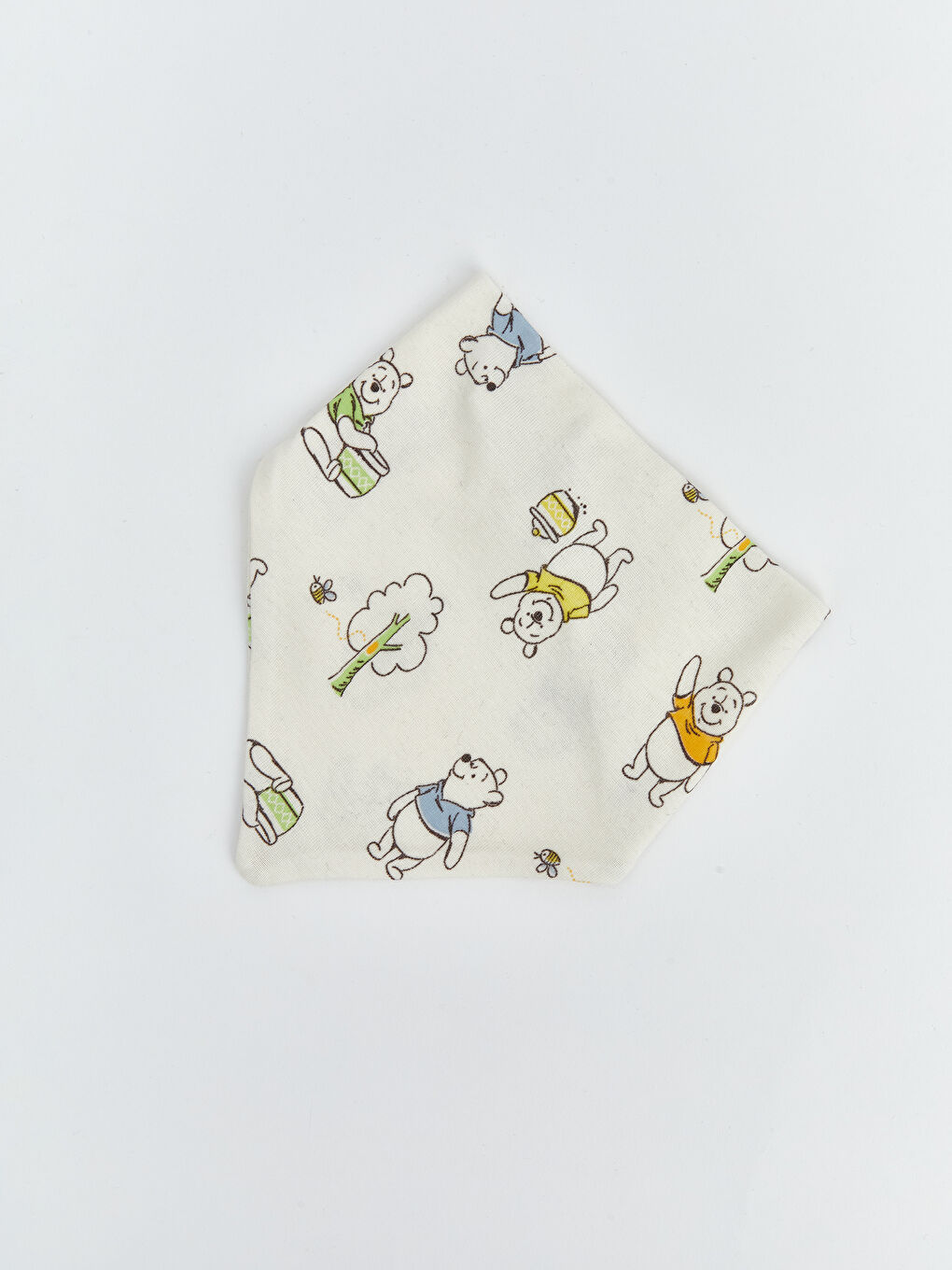 Ekru Winnie the Pooh Baskılı Erkek Bebek Çıtçıtlı Body-1