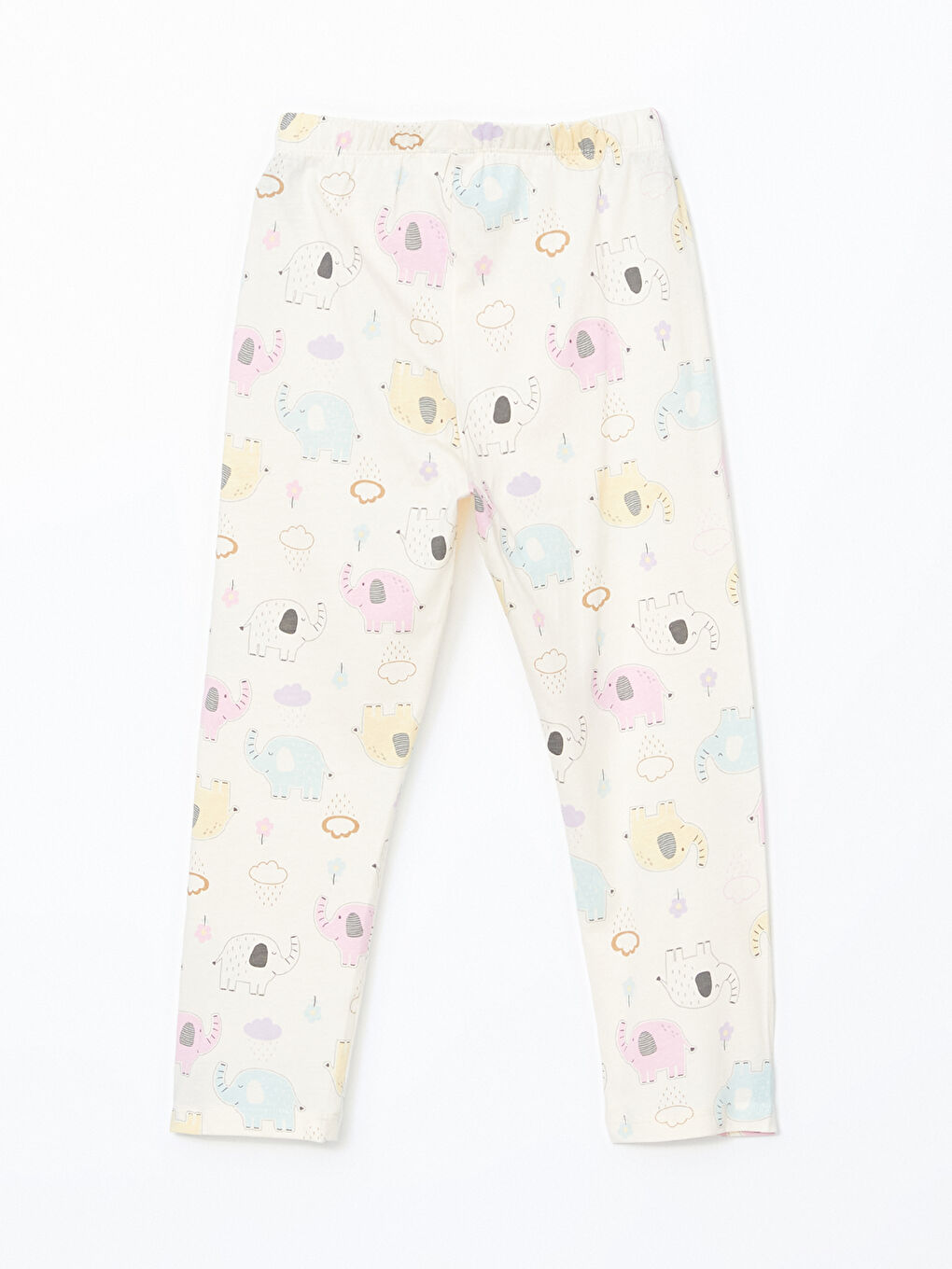 Ekru Baskılı Erkek Bebek Pantolon-1