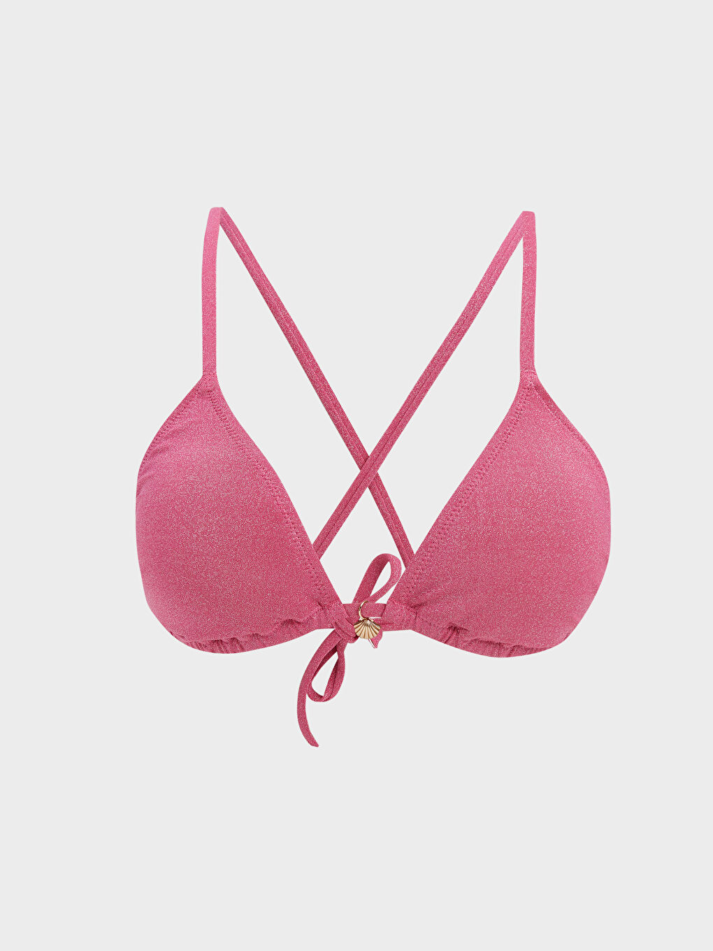 Plain Women's Bikini Top with Removable Pads -S5BR52Z8-DDL