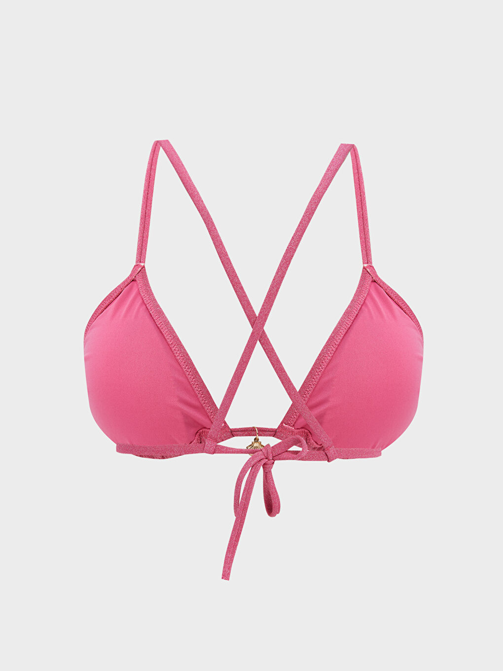 Plain Women's Bikini Top with Removable Pads -S5BR52Z8-DDL