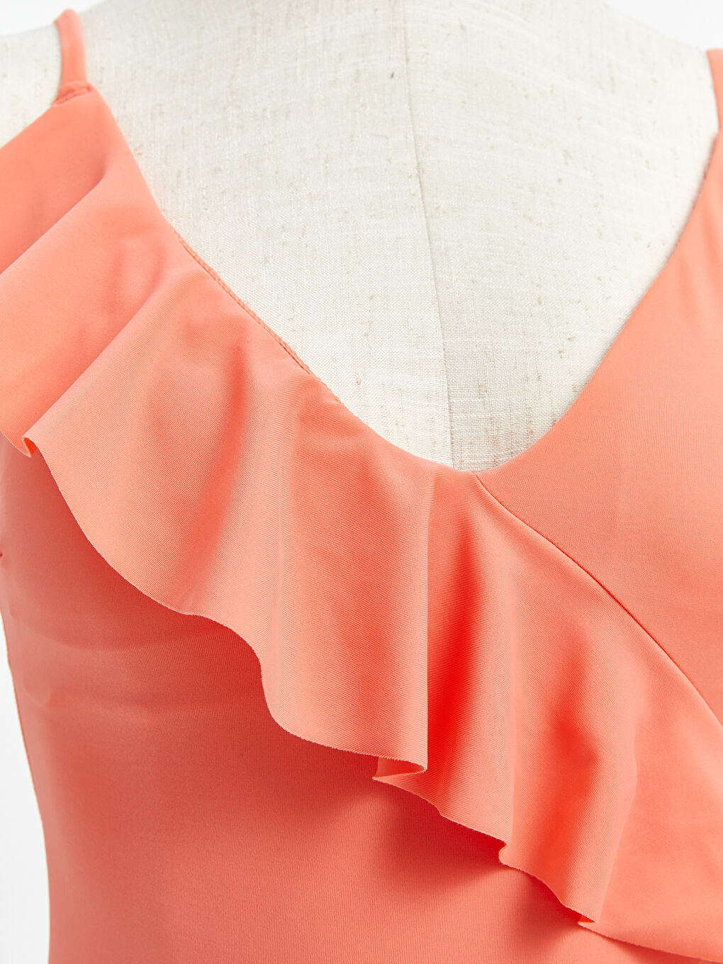V Neck Plain Strappy Women's Swimsuit -S5BR55Z8-T0G