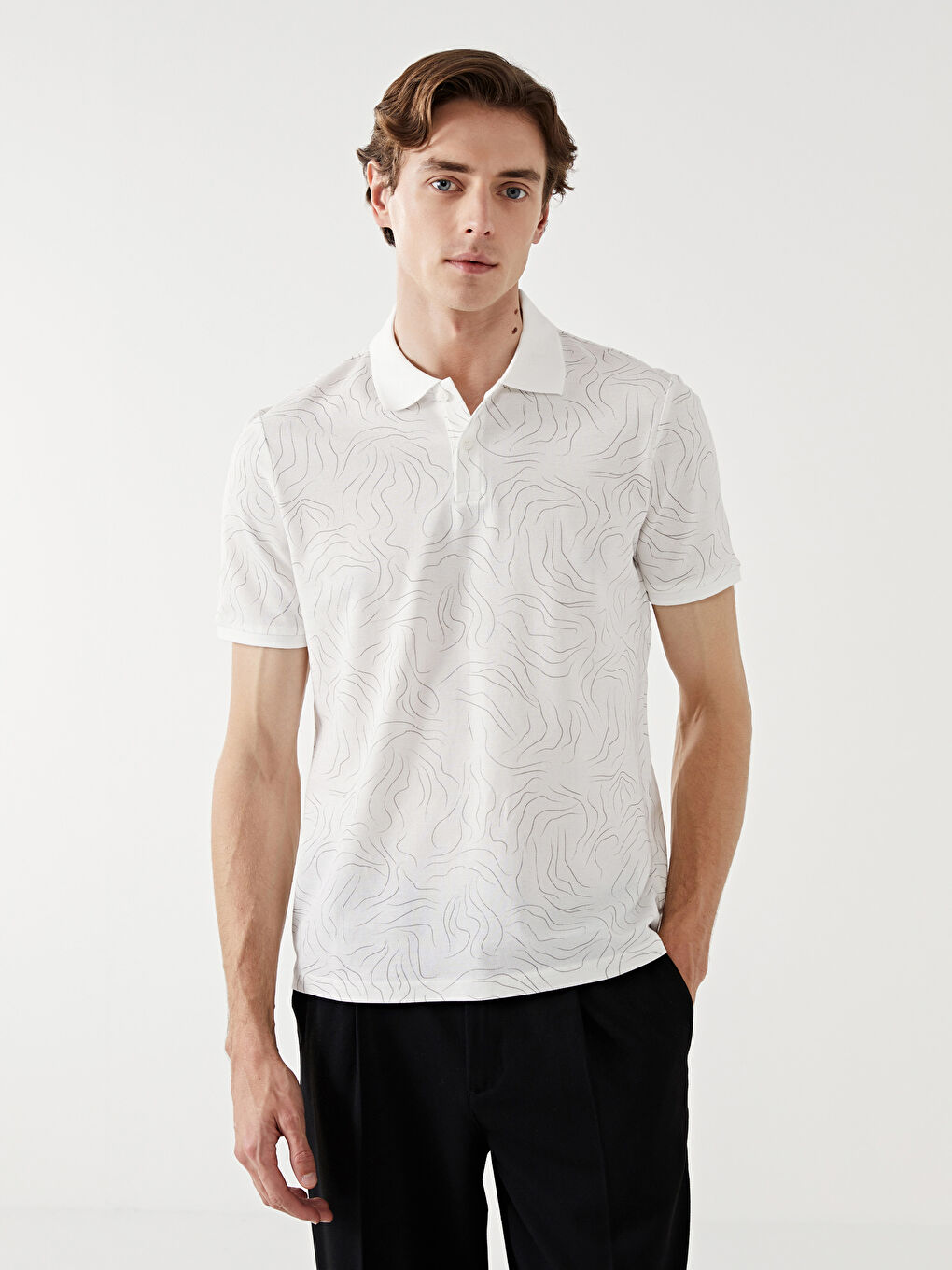LCW Vision Polo Neck Short Sleeve Pique Men's T-Shirt -S5BR86Z8-R9J