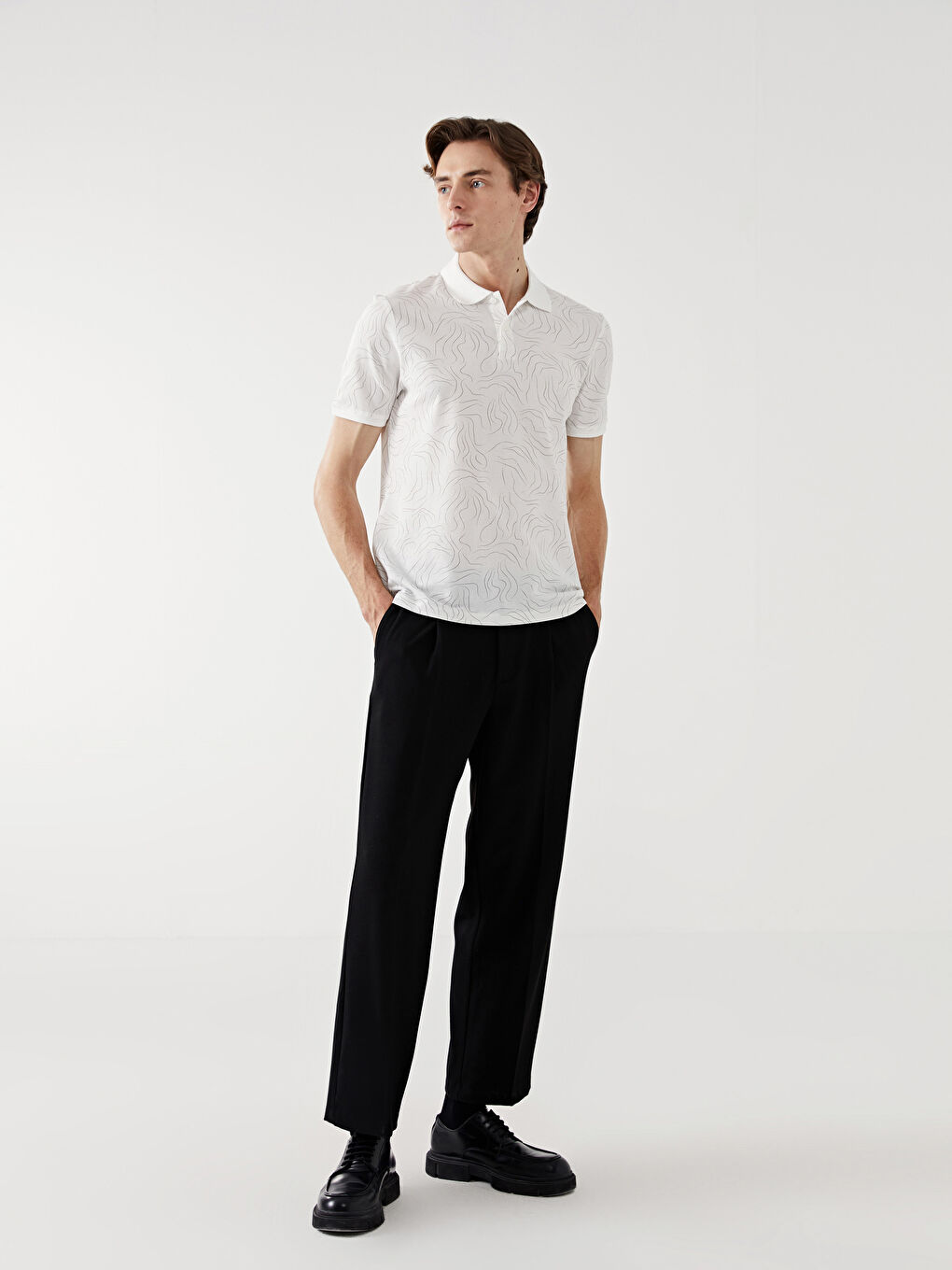 LCW Vision Polo Neck Short Sleeve Pique Men's T-Shirt -S5BR86Z8-R9J
