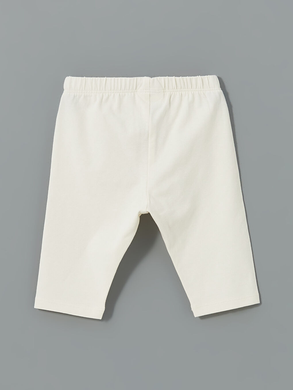 Bej Beli Lastikli Basic Kız Çocuk Tayt-1