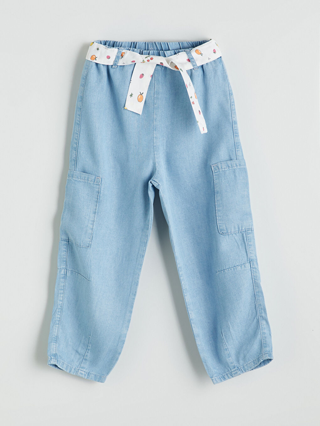 Elastic Waist Girls' Balloon Jeans