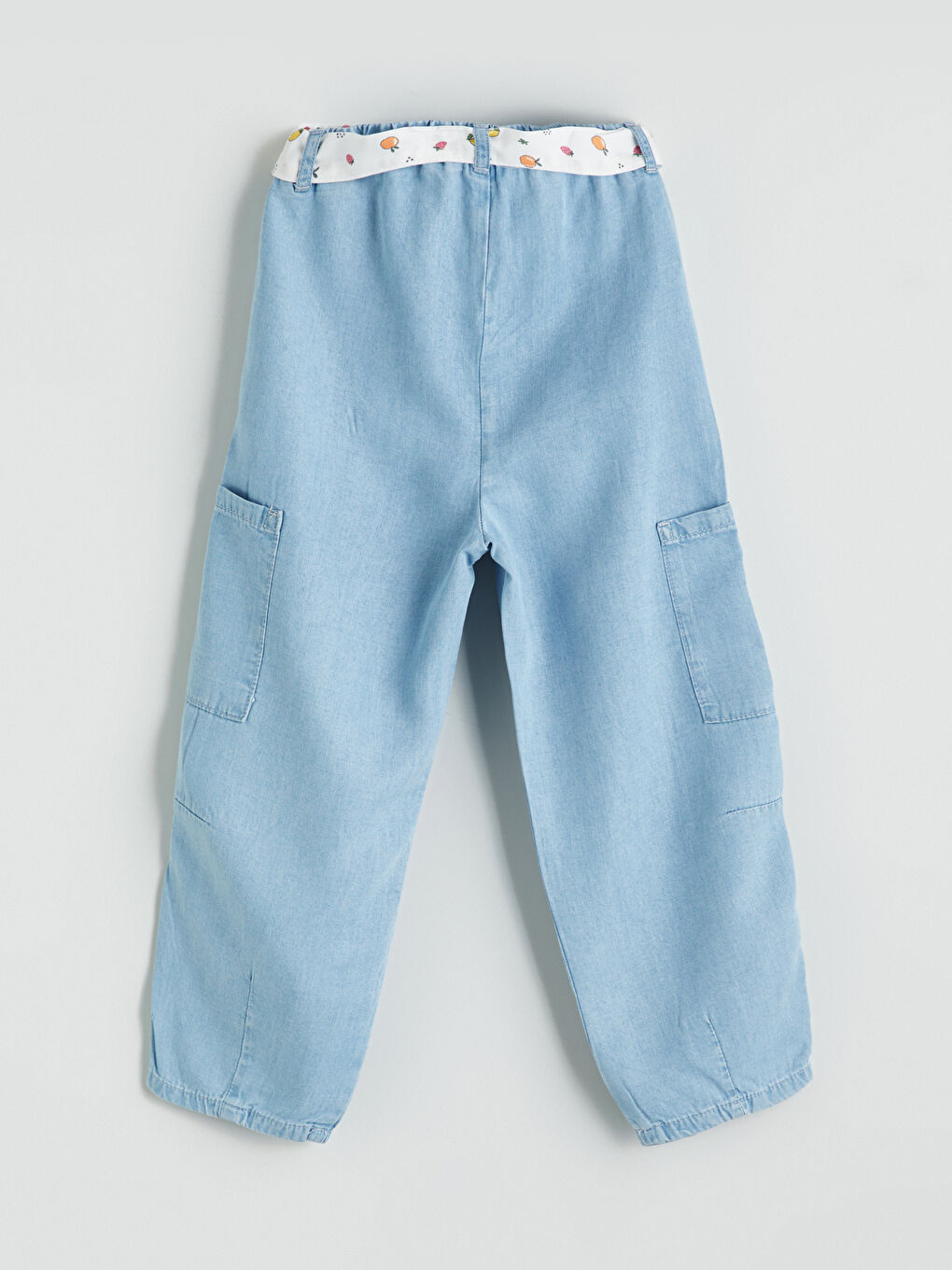 Elastic Waist Girls' Balloon Jeans-2