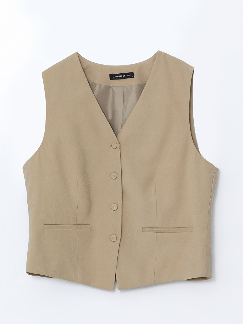 V Neck Women's Classic Waistcoat -S5BS55Z8-D1N