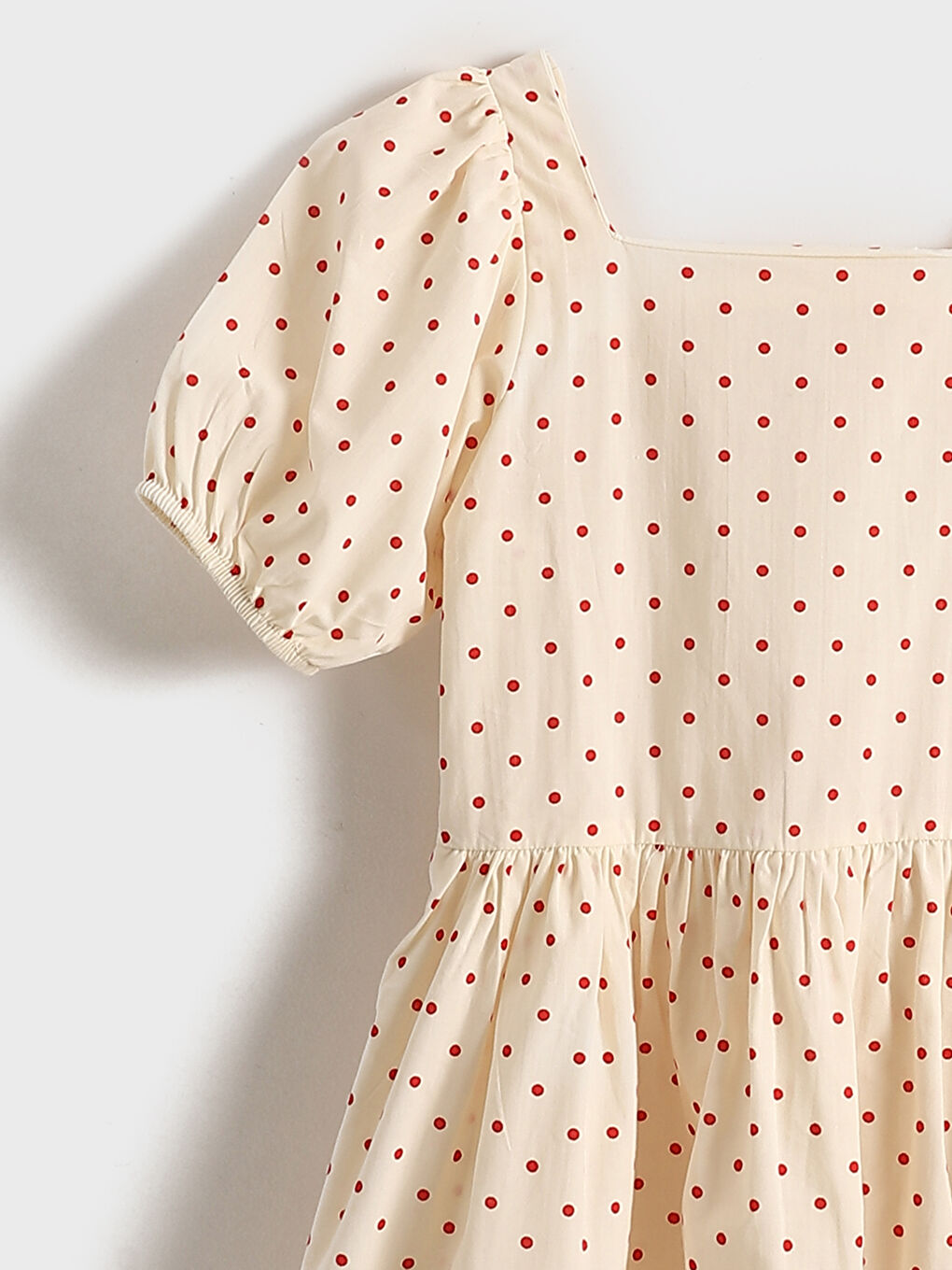 LCW Kids Square Collar Girls' Poplin Dress -S5BU53Z4-LRB