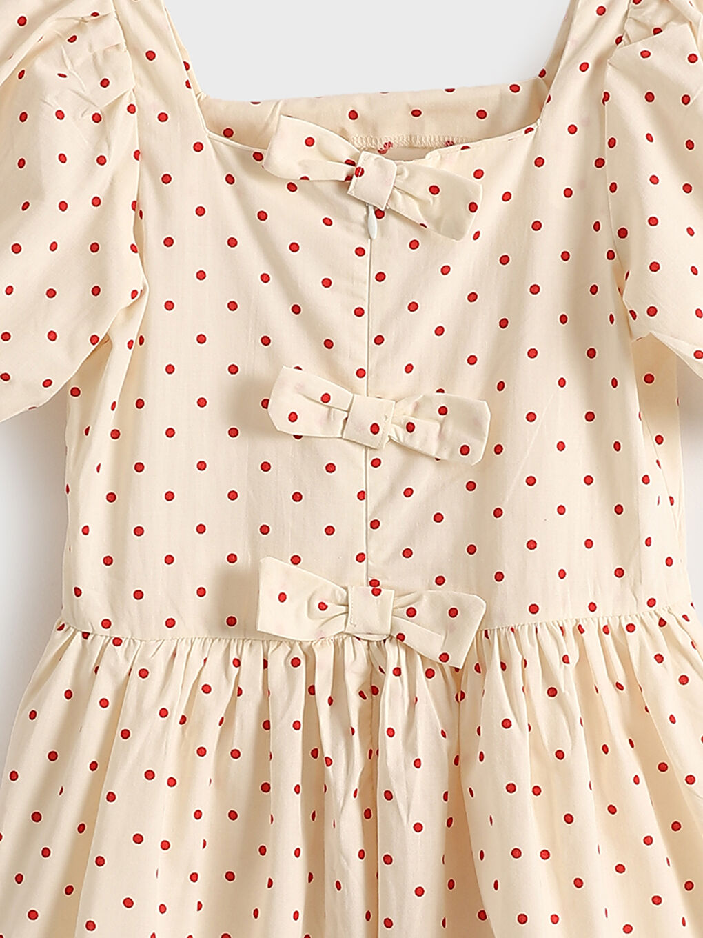 LCW Kids Square Collar Girls' Poplin Dress -S5BU53Z4-LRB