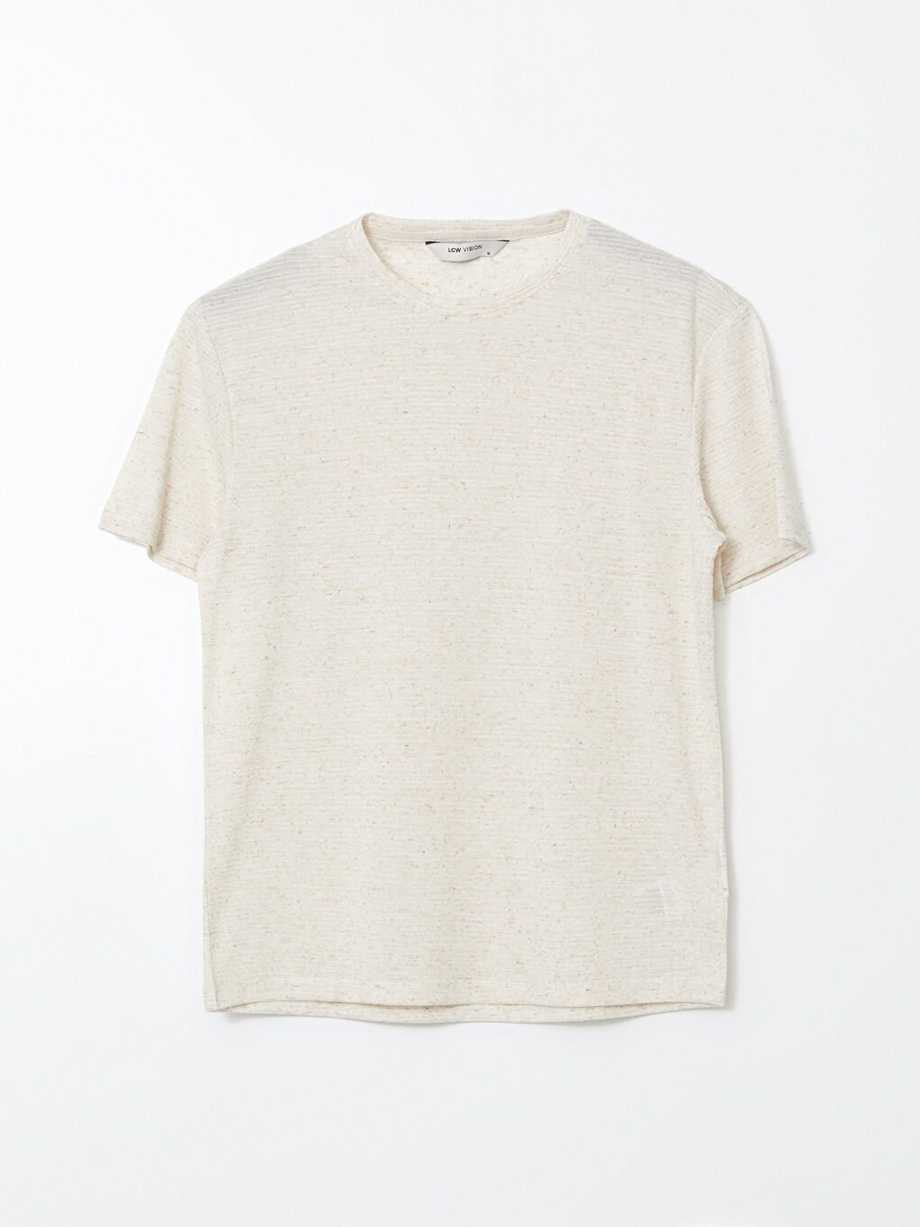 LCW Vision Crew Neck 100% Linen Men's T-Shirt -S5BU90Z8-R9J