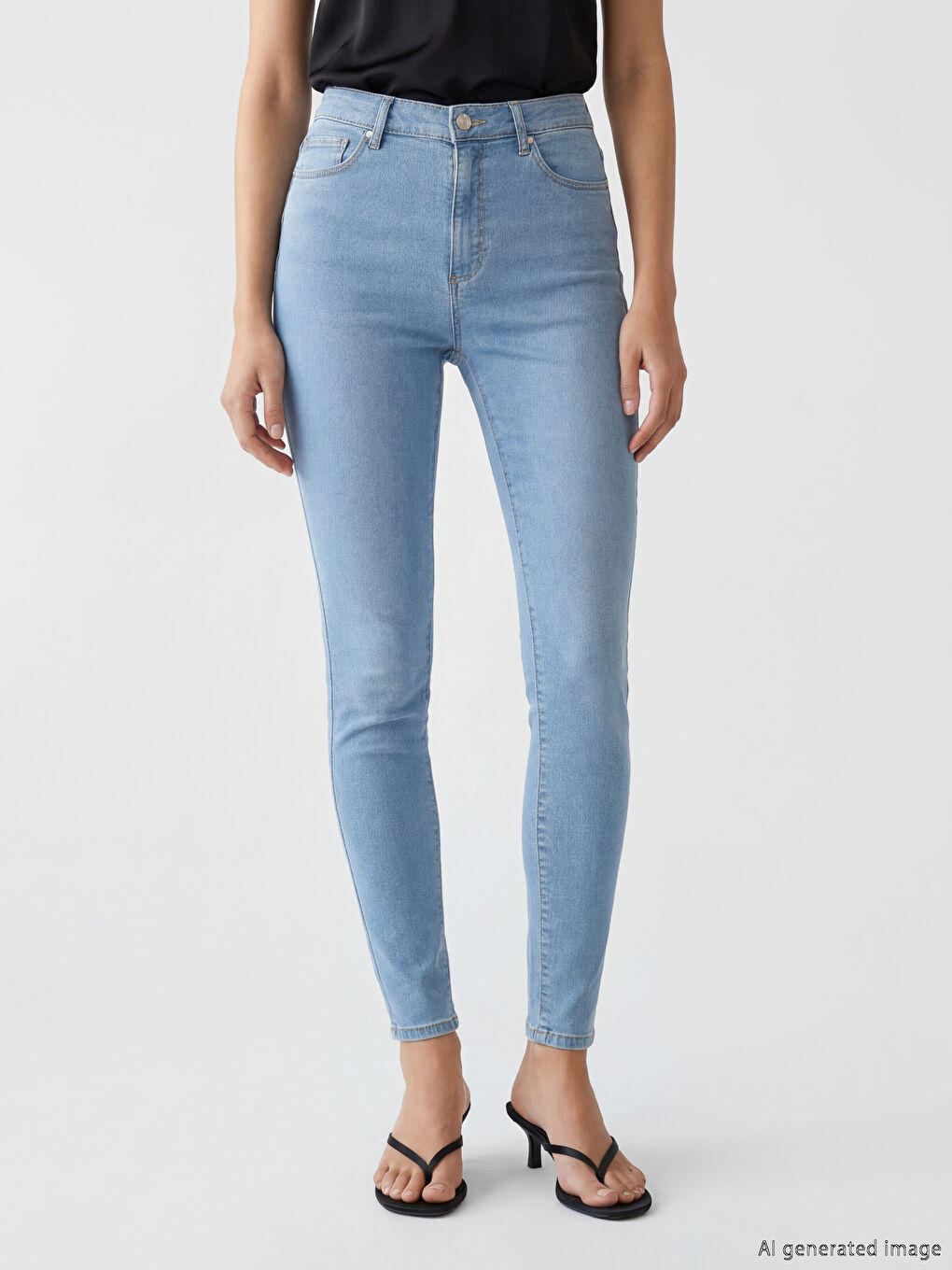 İndigo Slim Fit Kadın Jean Pantolon-1