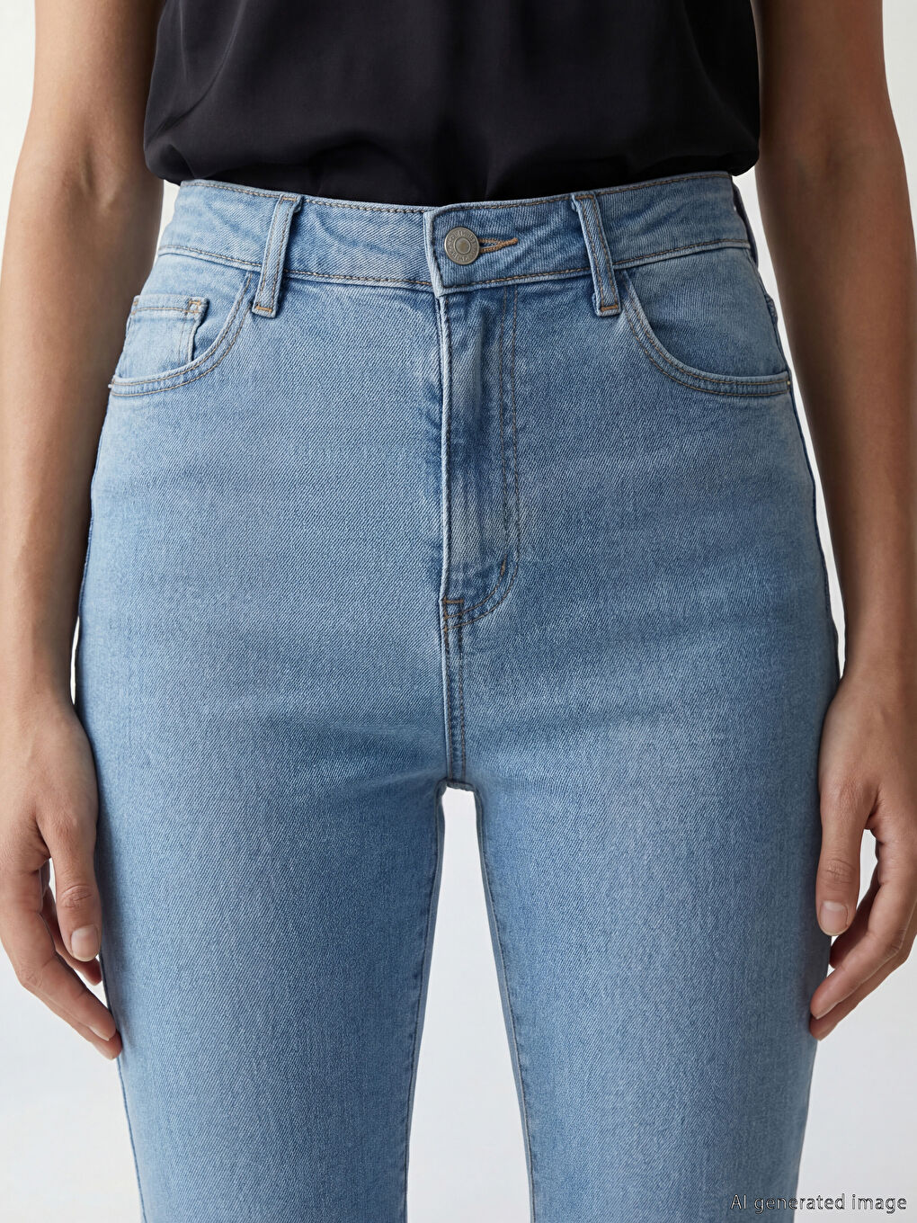 İndigo Slim Fit Kadın Jean Pantolon-2