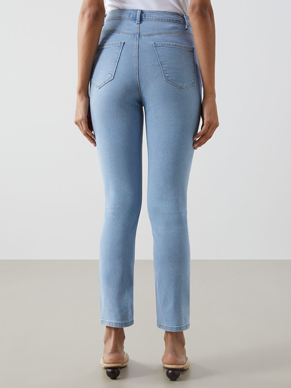 Straight Fit Women's Denim Trousers -S5BY13Z8-311