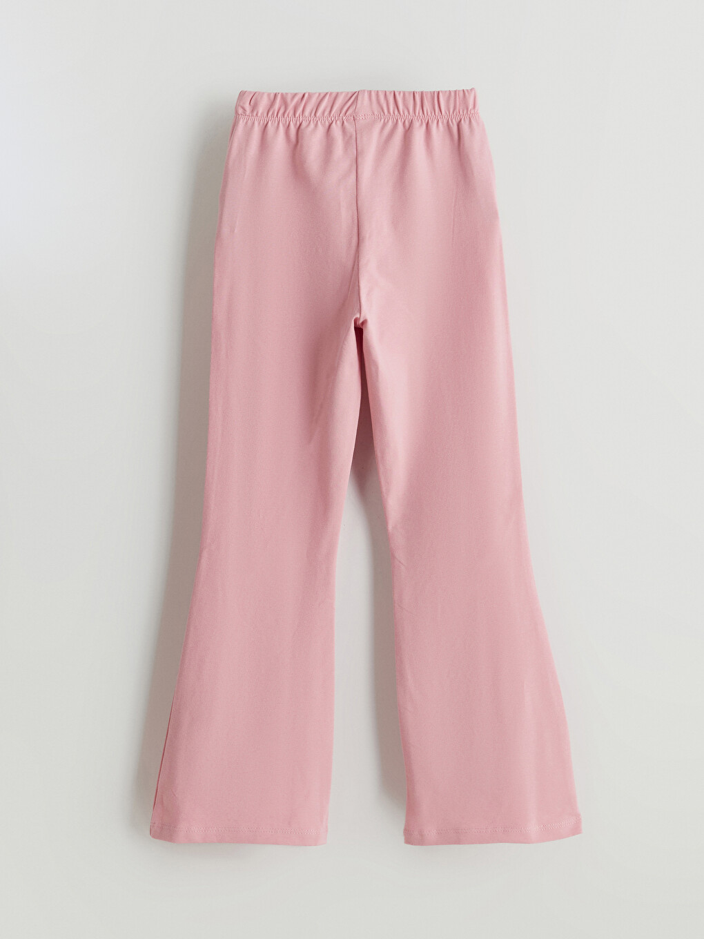 Pembe Beli Lastikli İspanyol Paça Kız Çocuk Tayt-1