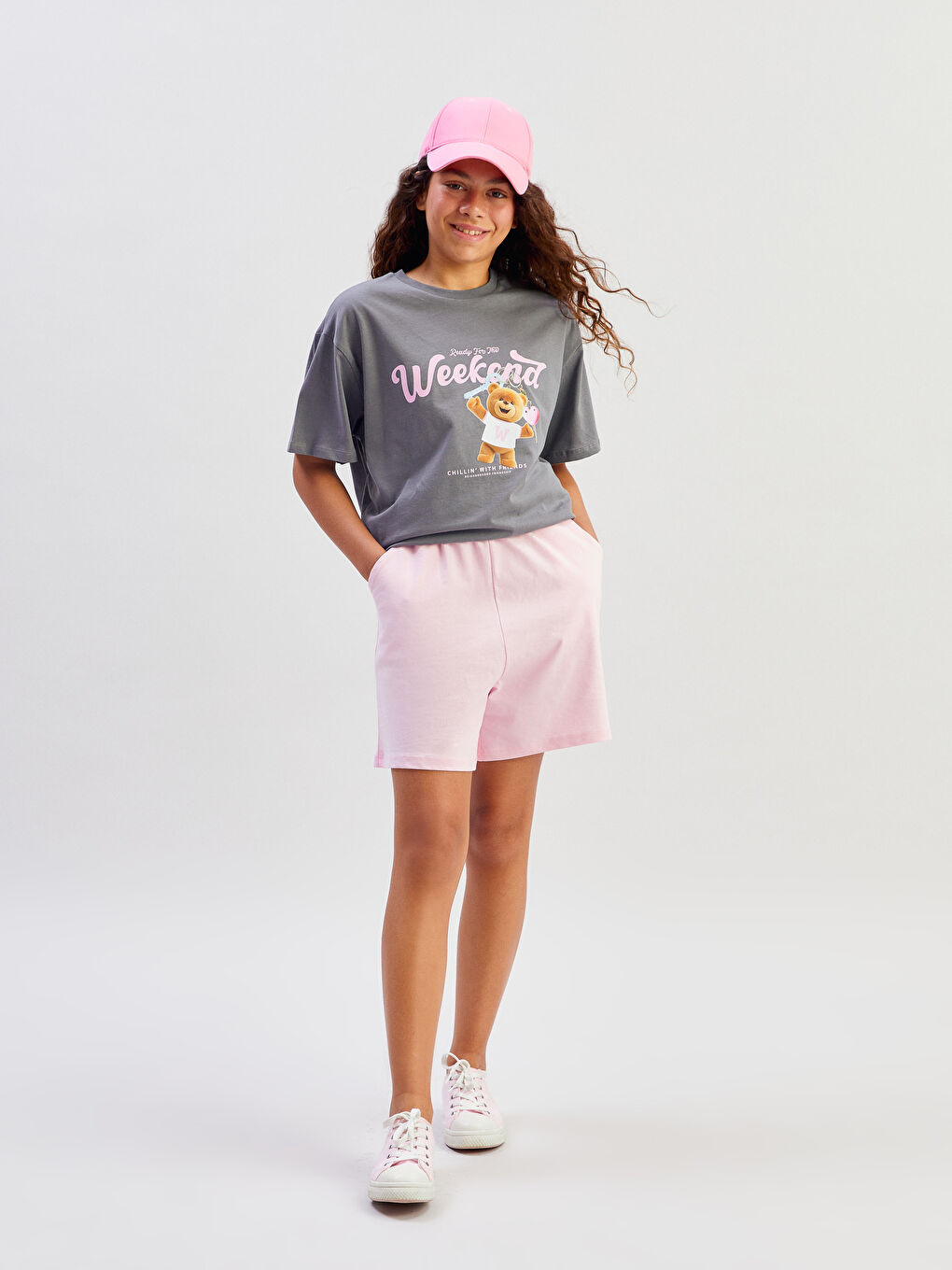LCW Kids Girls' Shorts with Elastic Waist -S5BY42Z4-FYX