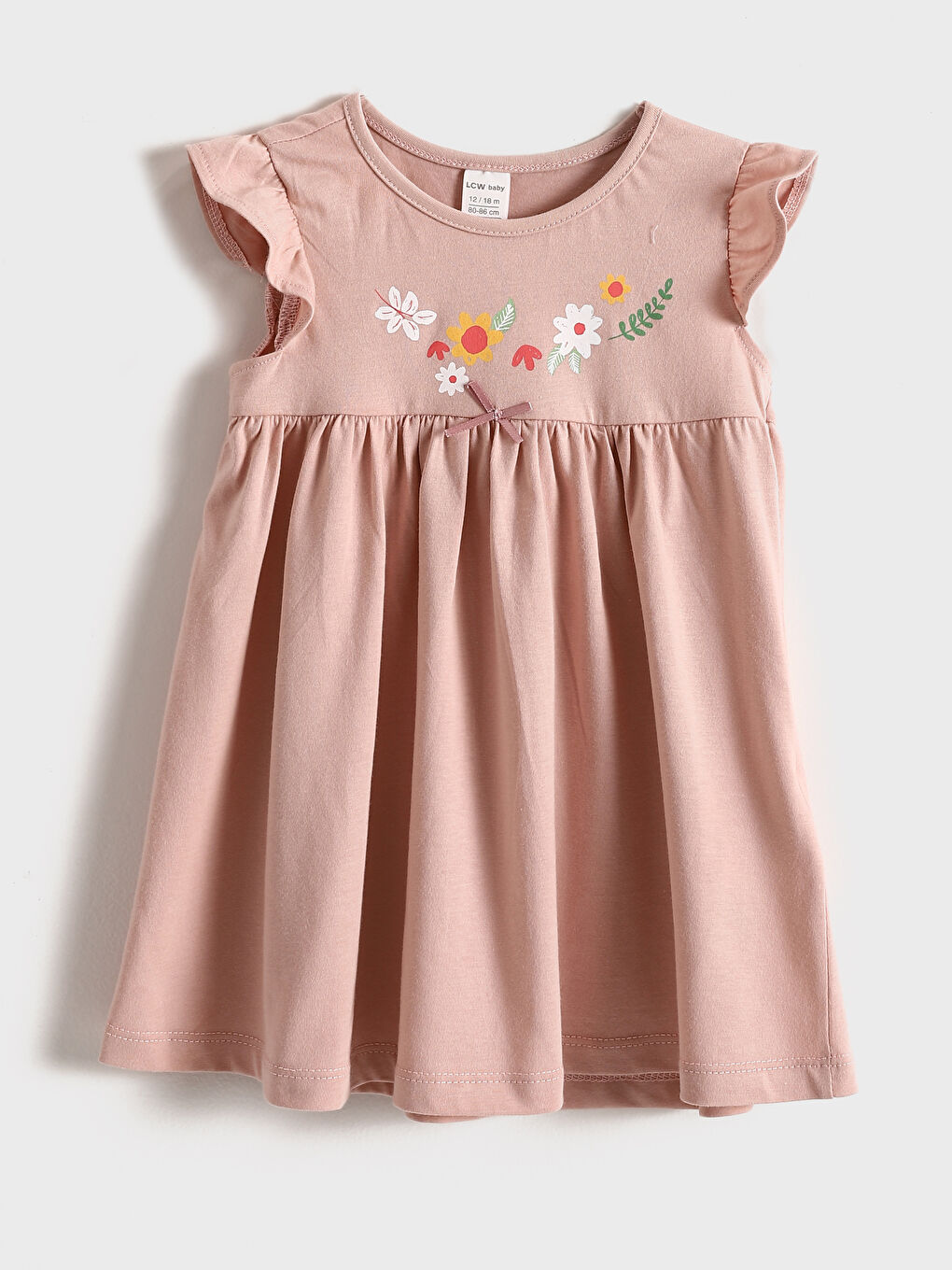 Crew Neck Floral Girls' Dress
