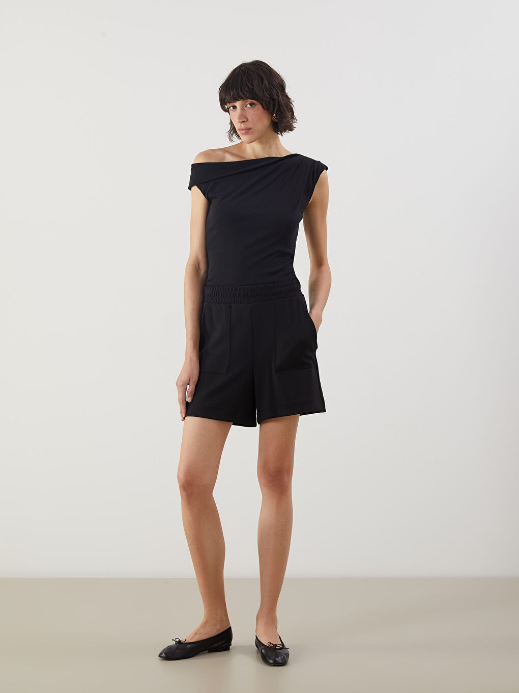 Elasticated Waist Women's Shorts -S5BY78Z8-CVL