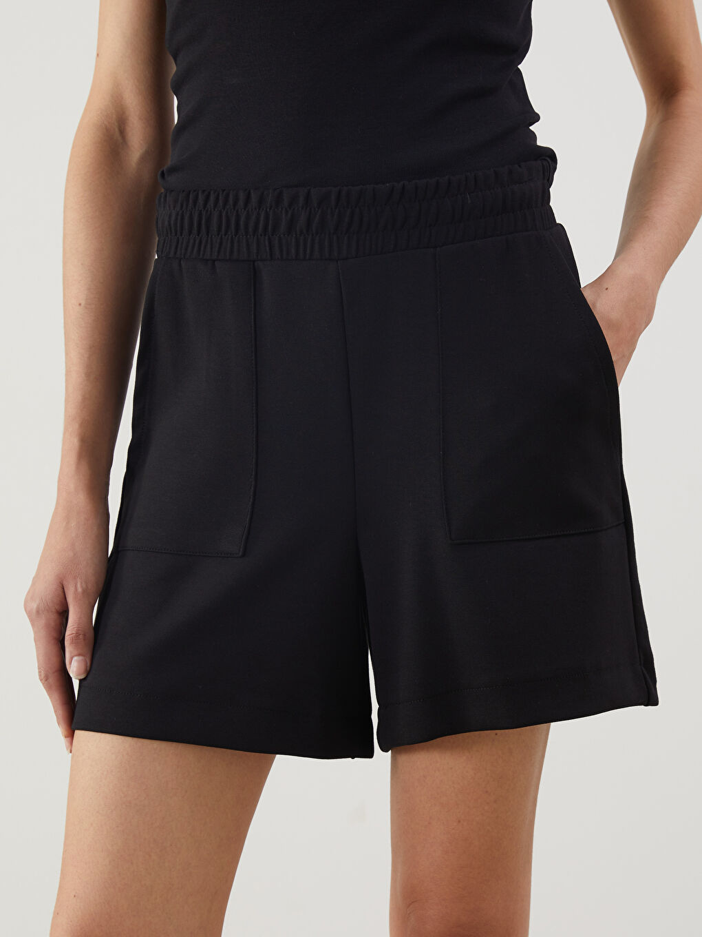 Elasticated Waist Women's Shorts -S5BY78Z8-CVL
