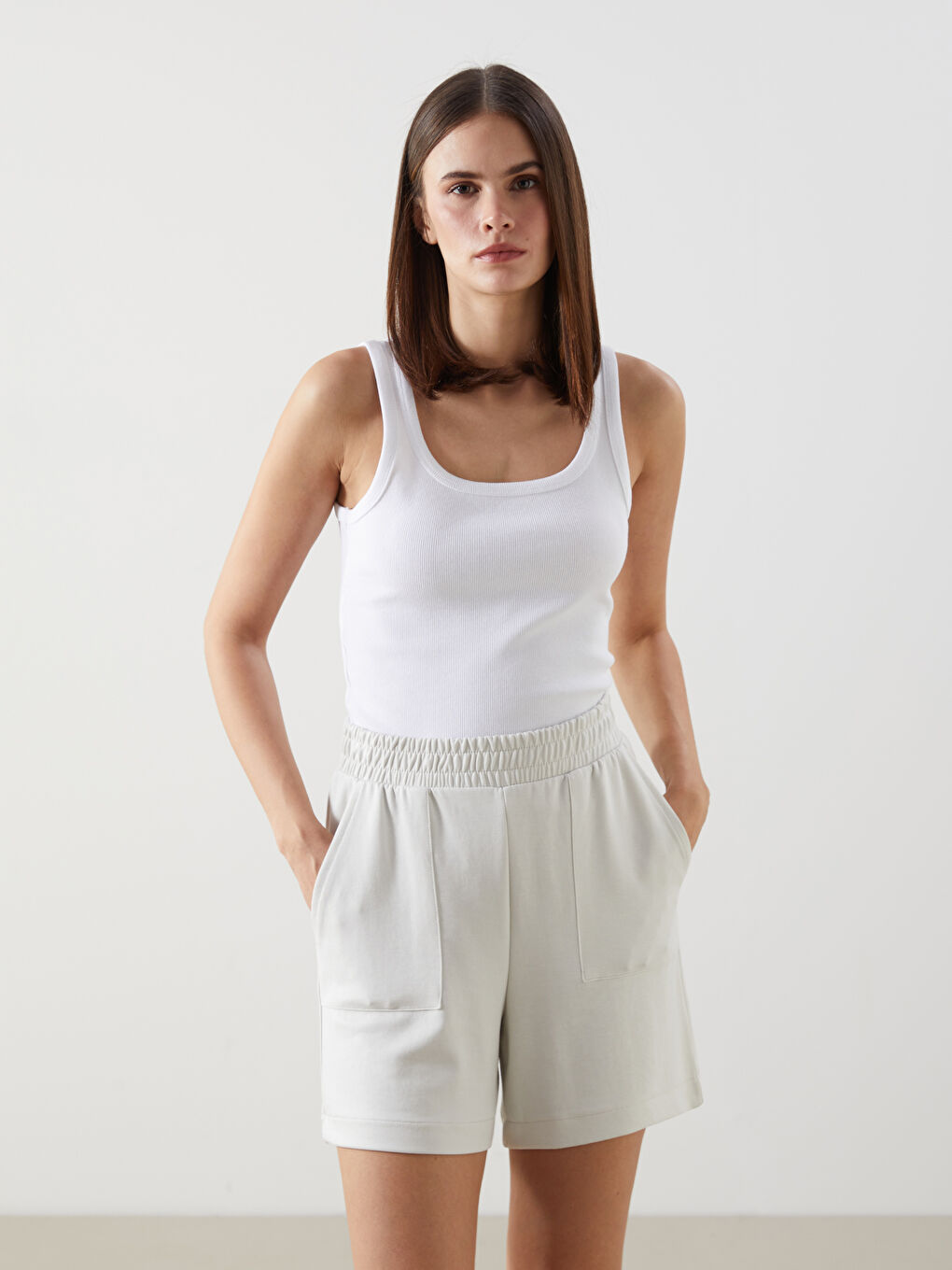 Elasticated Waist Women's Shorts -S5BY78Z8-VF5