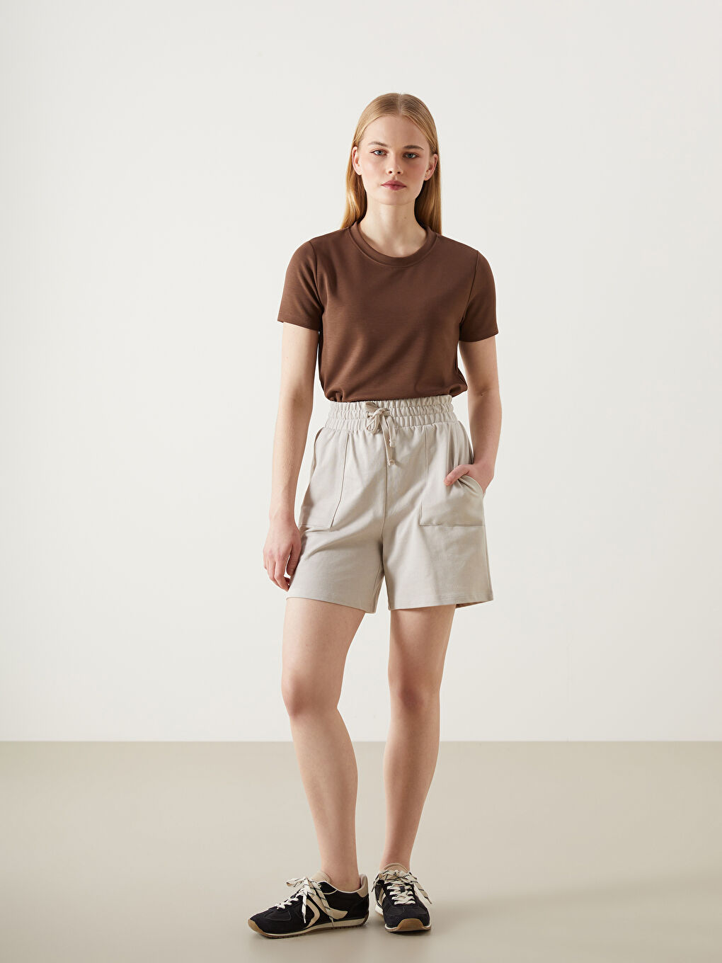 Women's Elastic Waist Shorts -S5BY81Z8-FJS