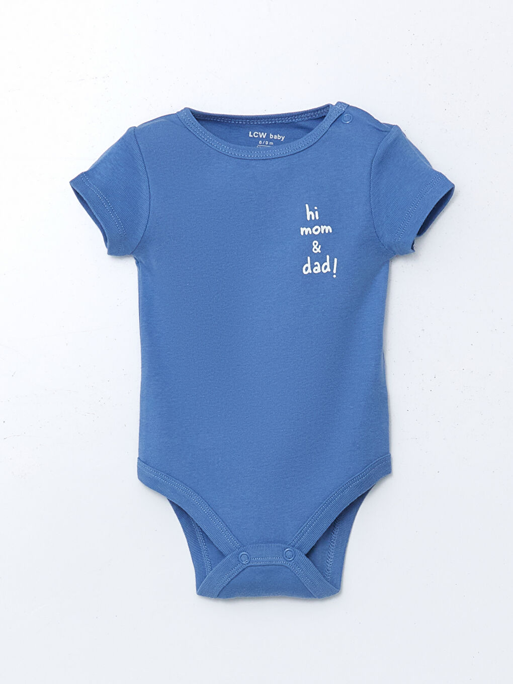 Crew Neck Printed Baby Boy Bodysuit with Snap Crotch 2-Pack -S5BY93Z1-KDW