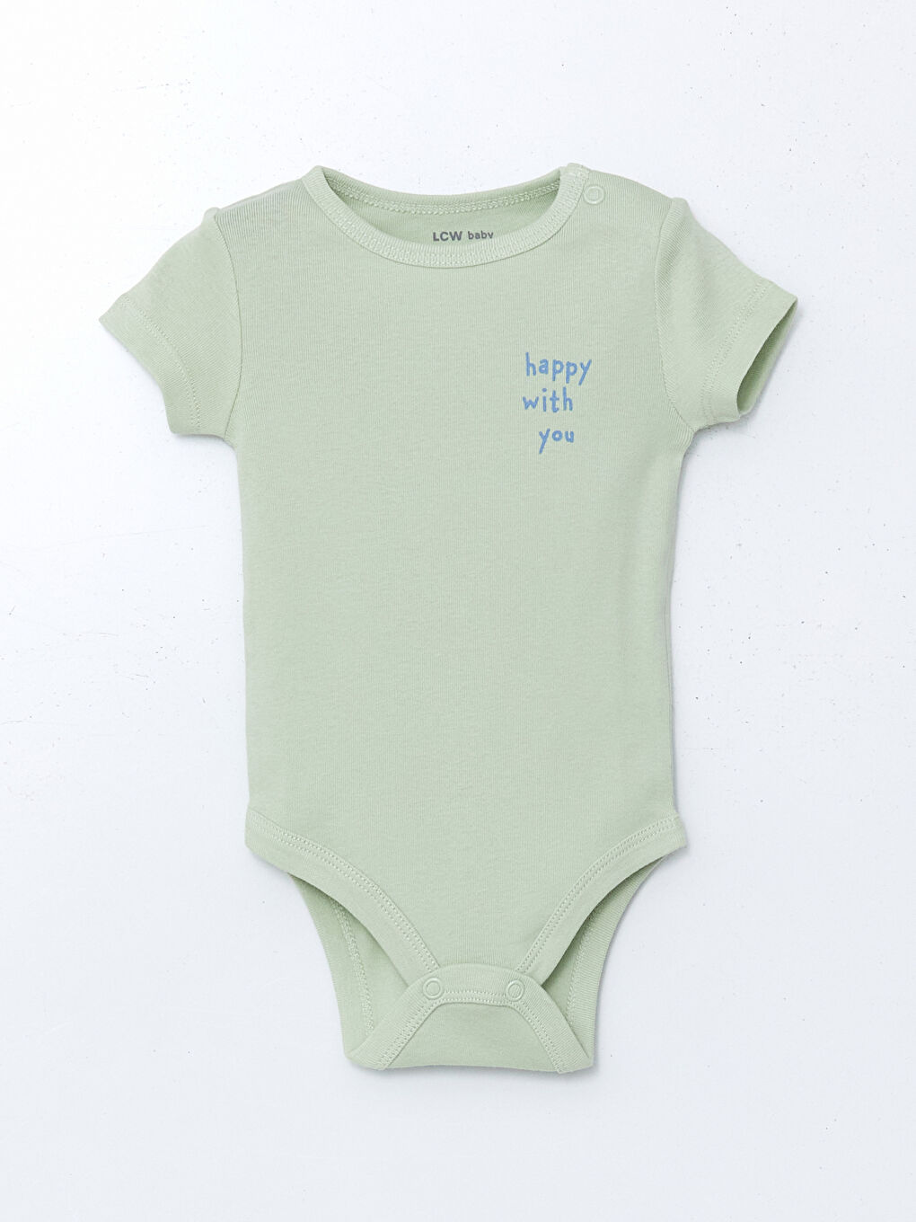Crew Neck Printed Baby Boy Bodysuit with Snap Crotch 2-Pack -S5BY93Z1-KDW