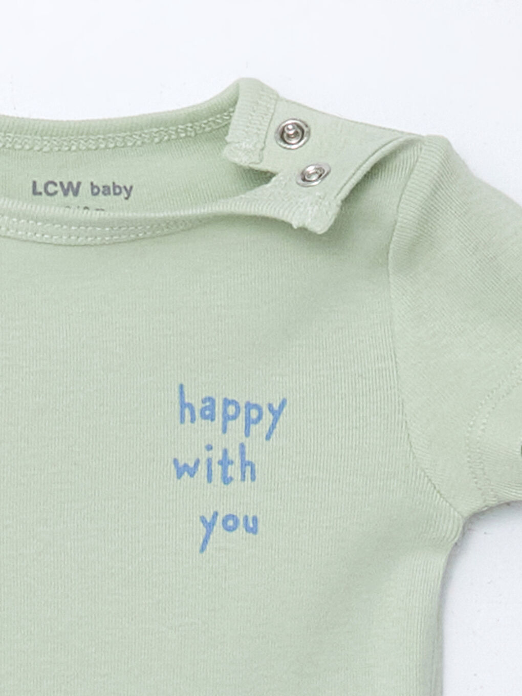 Crew Neck Printed Baby Boy Bodysuit with Snap Crotch 2-Pack -S5BY93Z1-KDW