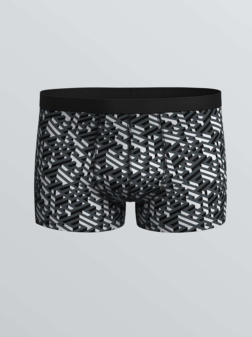 რეგულარული მორგება ბამბის გაწელილი მამაკაცის ბოქსერი 3-ცალიანი პაკეტი-2