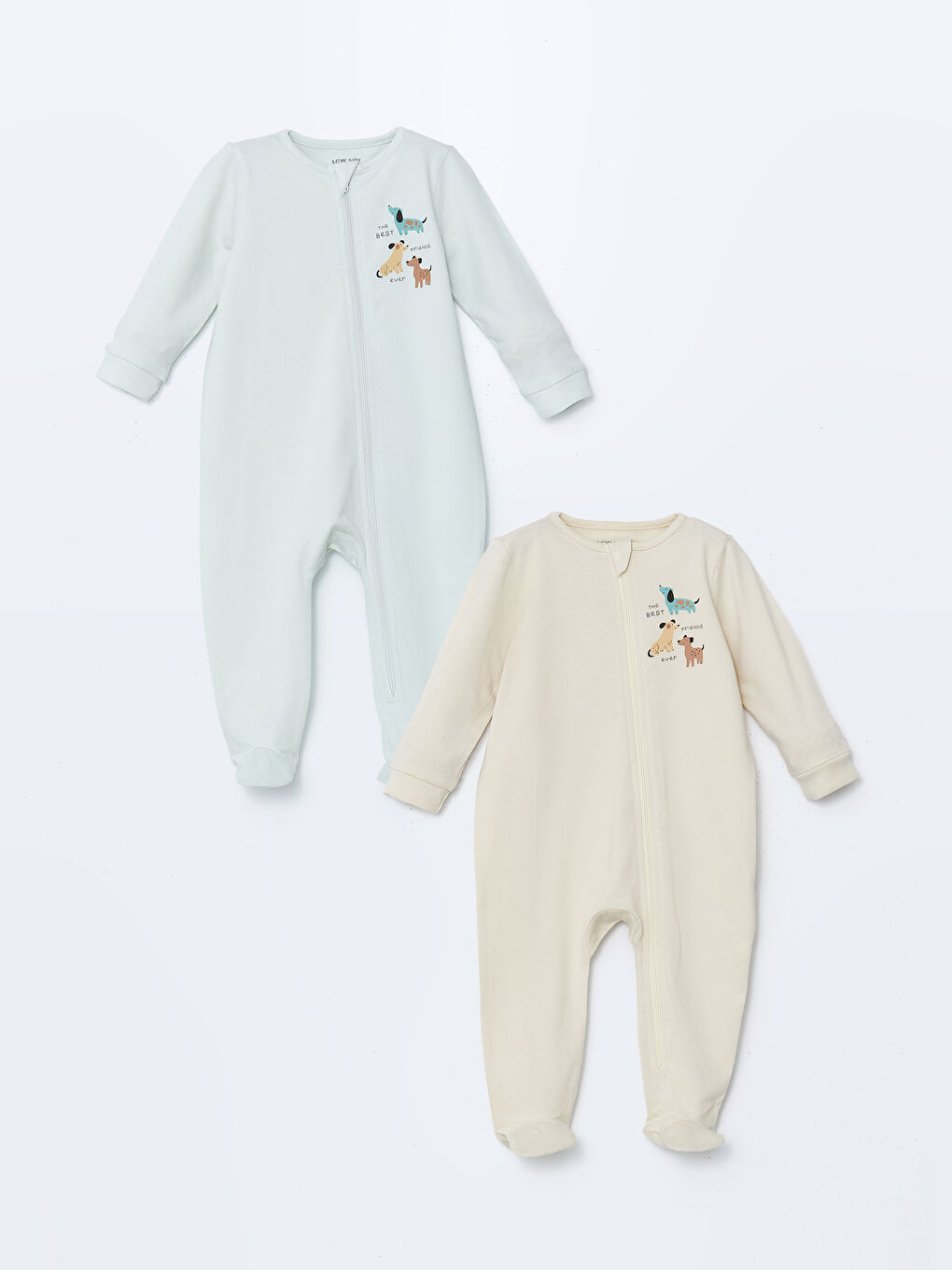 Crew Neck Printed Baby Boys' Jumpsuit 2 Pack -S5CA89Z1-SRS