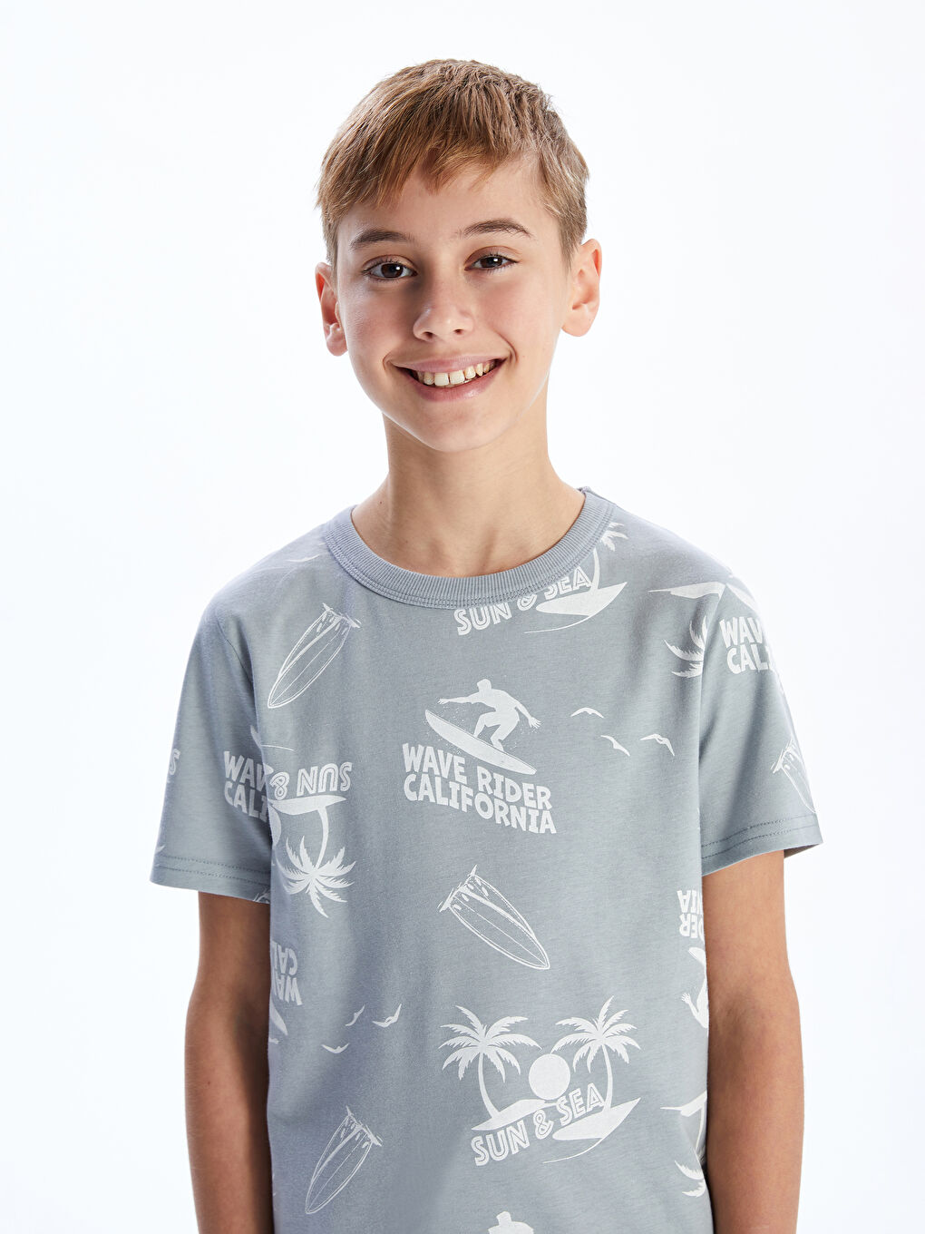 Crew Neck Boy T-Shirt -S5CB03Z4-LRW