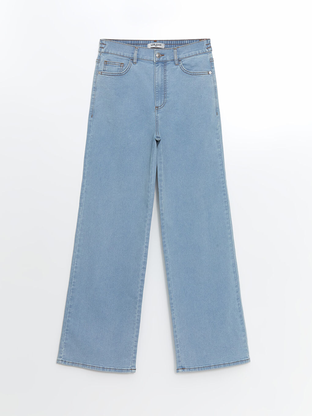 Elastic Waist Wide Leg Women's Jeans -S5CB23Z8-311