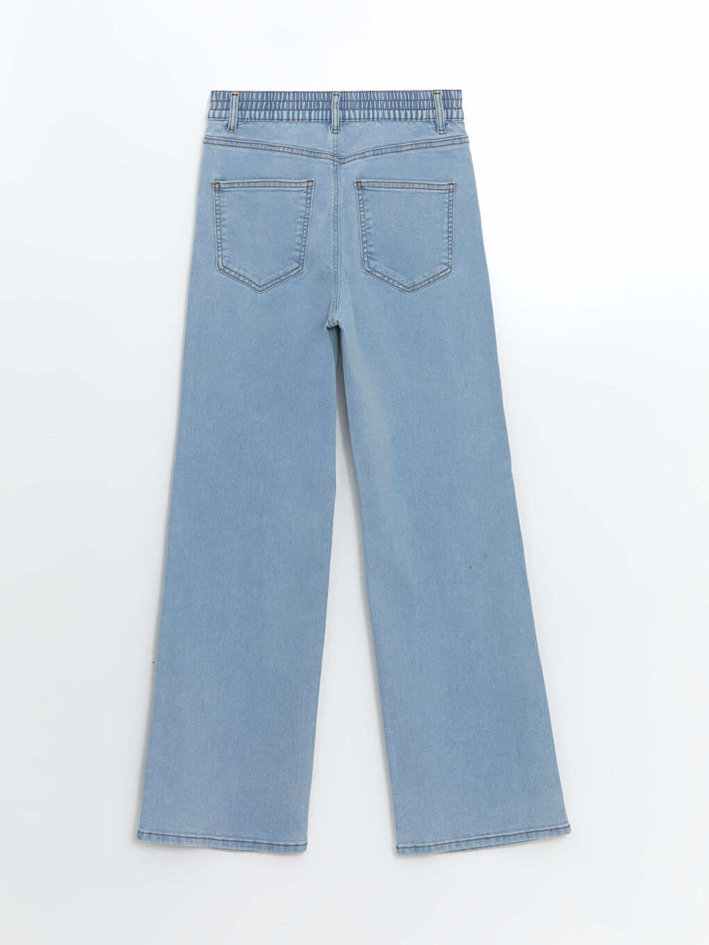 Elastic Waist Wide Leg Women's Jeans -S5CB23Z8-311