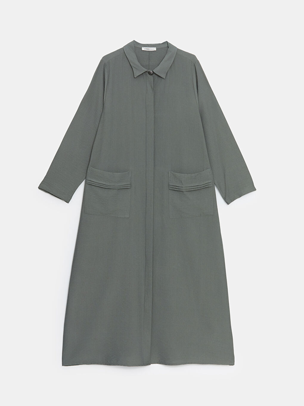 Shirt Collar Linen-Look Women’S Abaya -S5CB24Z8-V3T