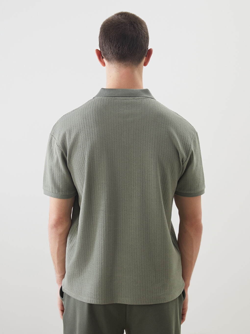 LCW Vision Yeşil Polo Yaka Erkek Tişört - 3