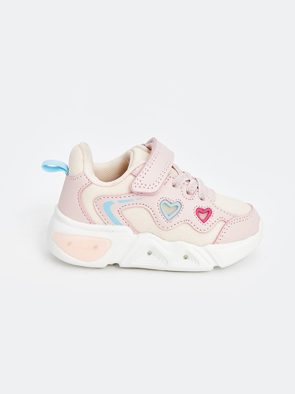 Lace-up and Hook-and-Loop Light-Up Sole Baby Girls' Shoe -S5CB45Z1-DMQ