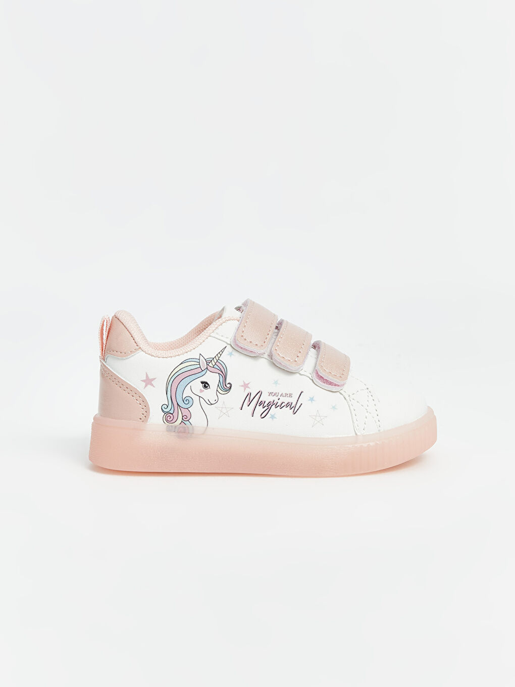 Printed Hook and Loop Baby Girls' Sneakers -S5CB82Z1-J5E