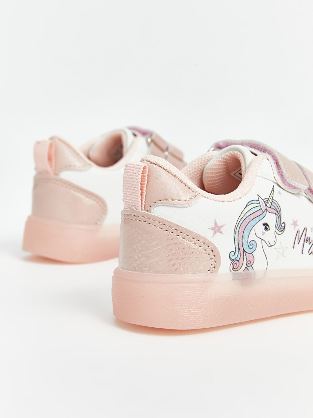 Printed Hook and Loop Baby Girls' Sneakers -S5CB82Z1-J5E